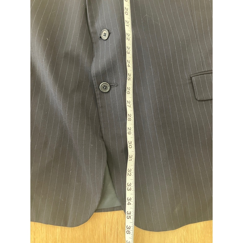 Hardwick‎ Clothes Mens Navy Pinstripe Suit Jacket Blazer Made in USA 52R - Picture 5 of 6
